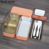 Hộp Cơm Giữ Nhiệt Nhật Bản 2 Tầng Inox 304 – Tặng Kèm Túi Giữ Nhiệt - GHA100