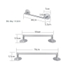 Thanh máng khăn dán tường inox 304 MK31 - Kệ treo khăn phòng tắm