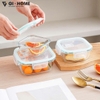 Set 3 Hộp Thủy Tinh Borosilicate Chịu Nhiệt – Nắp Gioăng Silicone Có Lỗ Thoát Hơi