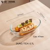 Set 3 Khay Thủy Tinh Borosilicate Chịu Nhiệt GHA812