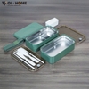 Hộp Cơm Giữ Nhiệt Nhật Bản 2 Tầng Inox 304 – Tặng Kèm Túi Giữ Nhiệt - GHA100