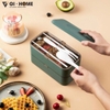 Hộp Cơm Giữ Nhiệt Nhật Bản 2 Tầng Inox 304 – Tặng Kèm Túi Giữ Nhiệt - GHA100