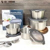 Set 4 Hộp Đựng Thực Phẩm Inox 304 – Chuẩn Xuất Đức, An Toàn, Bền Đẹp - GHA302