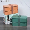 Hộp Cơm Giữ Nhiệt Nhật Bản 2 Tầng Inox 304 – Tặng Kèm Túi Giữ Nhiệt - GHA100