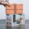 Hộp Cơm Giữ Nhiệt Nhật Bản 2 Tầng Inox 304 – Tặng Kèm Túi Giữ Nhiệt - GHA100