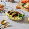 Set 3 Khay Thủy Tinh Borosilicate Chịu Nhiệt GHA812