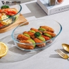 Set 3 Khay Thủy Tinh Borosilicate Chịu Nhiệt GHA812