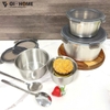 Set 4 Hộp Đựng Thực Phẩm Inox 304 – Chuẩn Xuất Đức, An Toàn, Bền Đẹp - GHA302