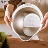 Chậu Vo Gạo – Lọc Rửa Đa Năng Inox 304 Size 24cm – Tiện Lợi Cho Gian Bếp - GHA026