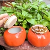 Hũ Đựng Trà Gốm Sứ Hình Quả Hồng 200ml GHA209 – Trang Trí & Lưu Trữ Tinh Tế
