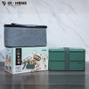 Hộp Cơm Giữ Nhiệt Nhật Bản 2 Tầng Inox 304 – Tặng Kèm Túi Giữ Nhiệt - GHA100