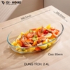 Set 3 Khay Thủy Tinh Borosilicate Chịu Nhiệt GHA812