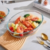 Set 3 Khay Thủy Tinh Borosilicate Chịu Nhiệt GHA812