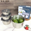 Set 4 Hộp Đựng Thực Phẩm Inox 304 – Chuẩn Xuất Đức, An Toàn, Bền Đẹp - GHA302