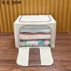 Hộp Đựng Quần Áo Khung Thép 66L GHA504 – Dung Tích Lớn, Gấp Gọn, Bền Chắc