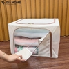 Hộp Đựng Quần Áo Khung Thép 66L GHA504 – Dung Tích Lớn, Gấp Gọn, Bền Chắc