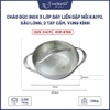 Chảo Lẩu Inox Thêu Nổi Silver Crown Kaiyo – Dáng Sâu, Chống Dính Tự Thân
