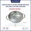 Chảo Lẩu Inox Thêu Nổi Silver Crown Kaiyo – Dáng Sâu, Chống Dính Tự Thân