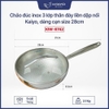 Chảo Inox Thêu Nổi Embrossed Silver Crown Kaiyo – Inox 304 Dày 2.5mm, Rán Ít Dính