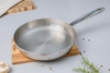 Chảo Inox Thêu Nổi Embrossed Silver Crown Kaiyo – Inox 304 Dày 2.5mm, Rán Ít Dính