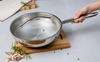 Chảo Inox Thêu Nổi Embrossed Silver Crown Kaiyo – Inox 304 Dày 2.5mm, Rán Ít Dính