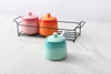 Bộ 3 Hũ Gia Vị Gốm Sứ Rainbowl Kèm Giá Đỡ – Thiết Kế Ombre Sang Trọng - KCC-5141