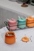 Bộ 3 Hũ Gia Vị Gốm Sứ Rainbowl Kèm Giá Đỡ – Thiết Kế Ombre Sang Trọng - KCC-5141