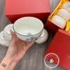 BỘ SÁU CHÉN SỨ BÁT TRÀNG CAO CẤP IN HẤP NHIỆT LOGO - HỘP ĐỰNG ÉP NHỦ VÀNG - CT351