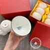 BỘ SÁU CHÉN SỨ BÁT TRÀNG CAO CẤP IN HẤP NHIỆT LOGO - HỘP ĐỰNG ÉP NHỦ VÀNG - CT351