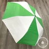 DÙ GẤP 3 MÀU XANH PHỐI XÁM TRẮNG IN LOGO - CT 128