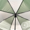 DÙ GẤP 3 MÀU XANH PHỐI XÁM TRẮNG IN LOGO - CT 128