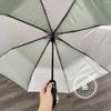 DÙ GẤP 3 MÀU XANH PHỐI XÁM TRẮNG IN LOGO - CT 128