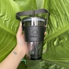 LY THUỶ TINH BỌC DA 420ML IN LOGO - CT144