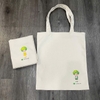 CT 462 - TÚI CANVAS TRẮNG IN LOGO CATHAY (MẪU MỚI)