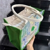 CT 458 - TÚI VẢI ĐAY IN ẤN LÁ CỌ CÓ DÂY KÉO