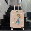 CT 387 - VALI CHIBI MÀU HỒNG IN LOGO