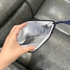 CT 390 - TÚI VẢI MỸ PHẨM 2 LỚP MÀU XANH ĐEN IN LOGO