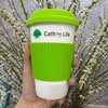CT 393 - LY GỐM SỨ BỌC SILICON 430ML IN LOGO