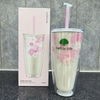 CT 423 - LY NHỰA HAI LỚP LOCKNLOCK DOUBLE WALL COLD CUP CHERRY BLOSSOM HAP509 (750ML)