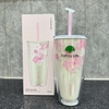 CT 423 - LY NHỰA HAI LỚP LOCKNLOCK DOUBLE WALL COLD CUP CHERRY BLOSSOM HAP509 (750ML)