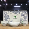 CT 385 - BỘ CHÉN DĨA SỨ BÁT TRÀNG IN LOGO