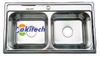 DAP3201_Chậu rửa bát Inox công nghệ dập,  2 hố, KT:78-43, Sus 304