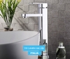 Vòi Lavabo nóng lạnh (Trụ vuông, chân cao) Hợp kim + 2 dây cấp - Hàng Cao cấp ITALIA