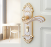 Bộ khóa cửa tay nắm Tân cổ điển Vân đá - Mạ vàng Siêu xịn AGD cho Biệt thự, Khách sạn
