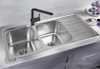 DAP2203_Chậu rửa bát Inox công nghệ dập,  2 hố, KT:100-46