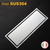Thoát sàn ngăn mùi (dạng phễu nước) SUS304 (30x11cm) Kiểu dài PHỄU LỆCH - Hàng Cao cấp ITALIA
