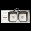 DAP2203_Chậu rửa bát Inox công nghệ dập,  2 hố, KT:100-46