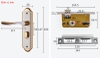 Khóa cửa tay nắm ngang Cobe (nổi tiếng) Phong cách Tân cổ điển CX50 - Hàng nhập khẩu chất lượng cao