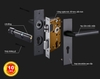 Khóa cửa tay nắm thép không gỉ - Nhập khẩu cao cấp (màu đen)