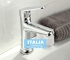 Vòi Lavabo nóng lạnh (trụ tròn, kiêm đầu xịt) SUS304 + 2 dây cấp - Siêu cấp ITALIA